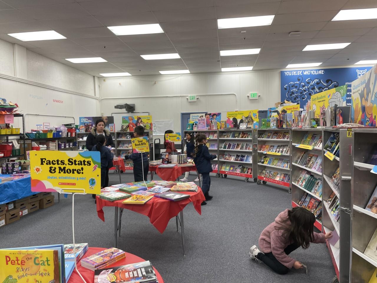 Spruce Elementary kicked off literacy month with the return of the Scholastic book fair on February 27.