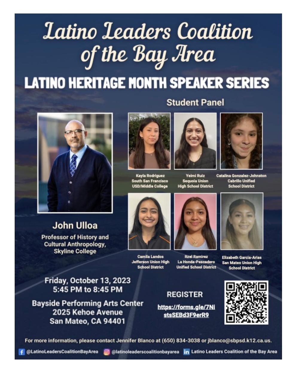 As part of Hispanic Heritage Month, El Camino High School senior Kayla Rodriguez (‘24) participated in a student panel organized by the Latino Leaders Coalition of the Bay Area (LLCBA) on October 6.