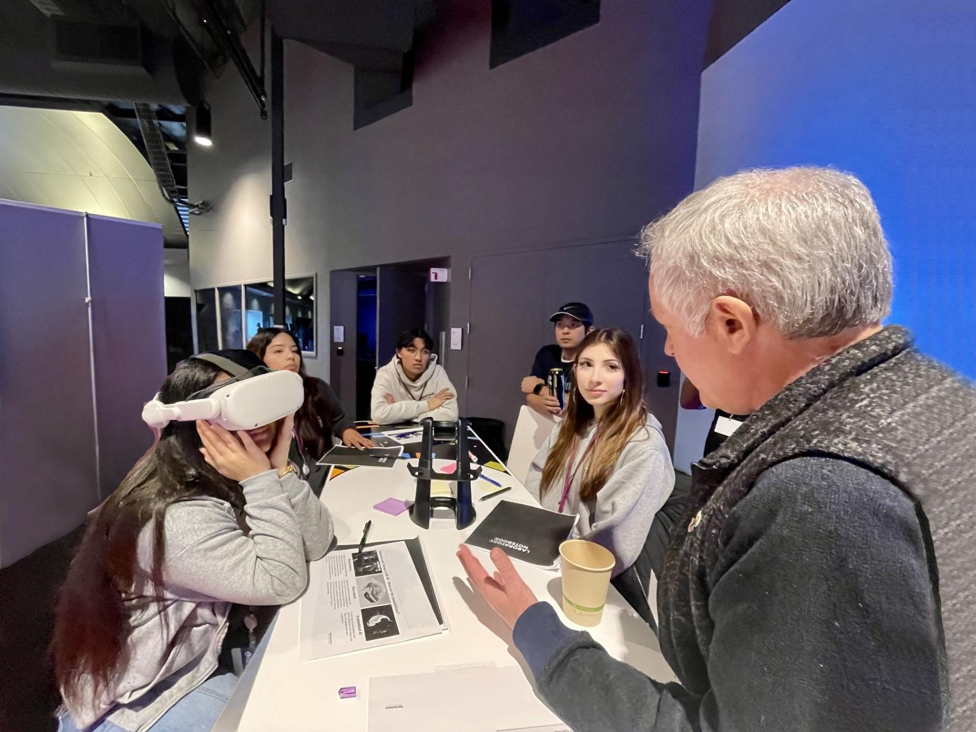 South City High students participate in an informatics workshop during Genentech's Job Shadow Day on February 8, 2024.
